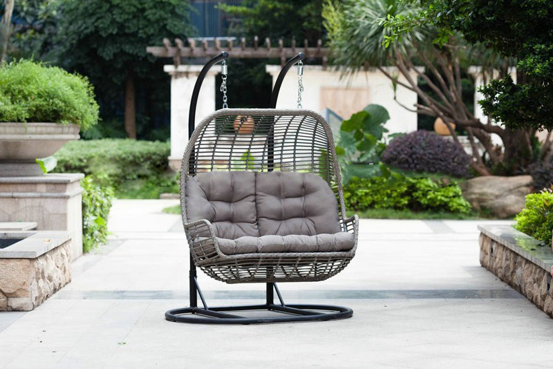 Aluminum Loveseat Outdoor Swing Chair Garden Hanging Chair